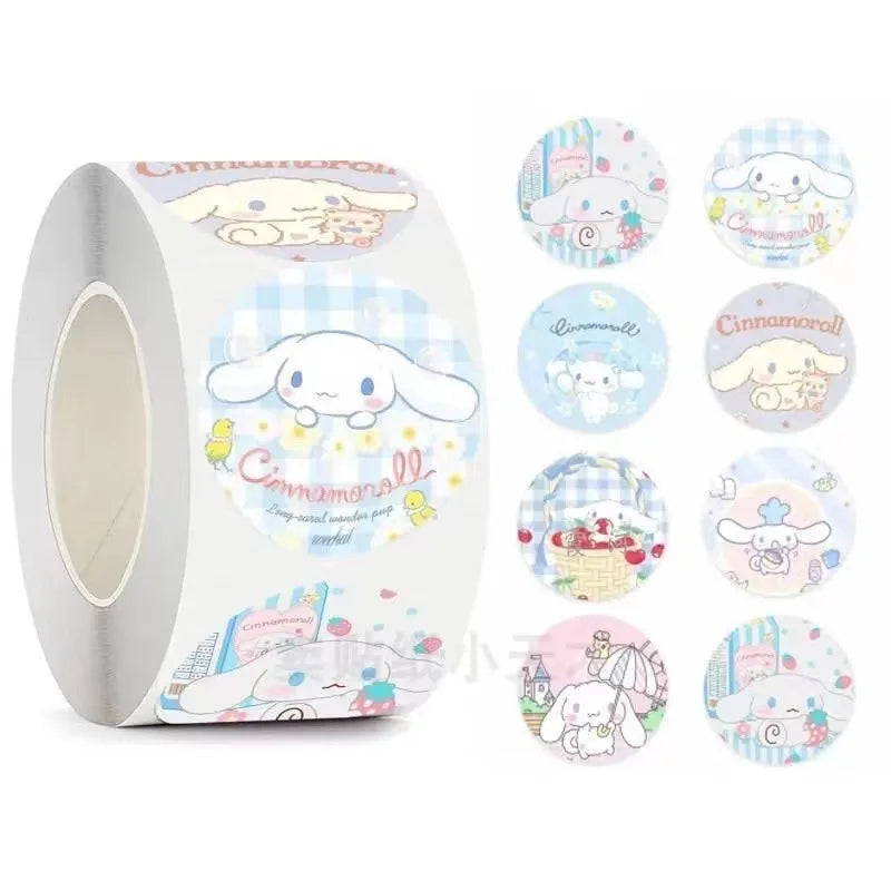 500pc Sanrio series decorative stickers, suitable for room, living room, wall decoration, self-adhesive and easy to tear sticker